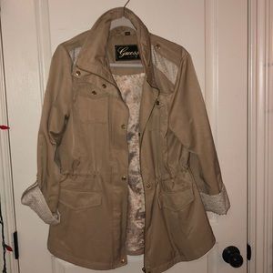 guess tan trench coat